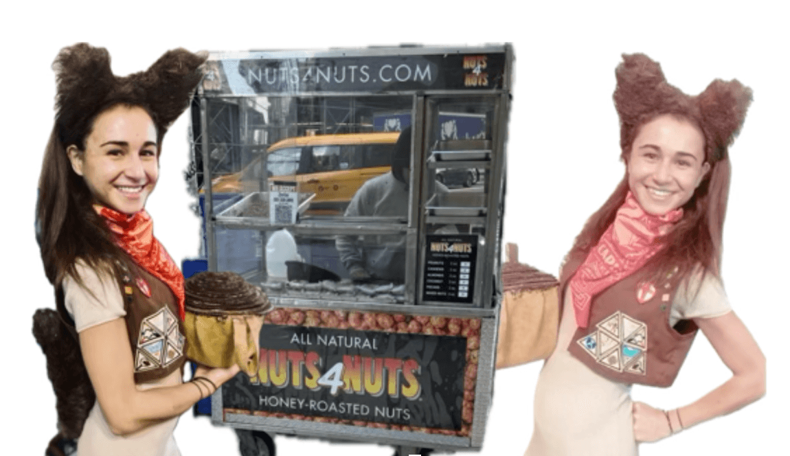 Nuts for Nuts cart and Halloween costume